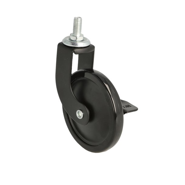 Bakkebord Hjul "Tacitus" 73,5mm - Sort - med Bremse