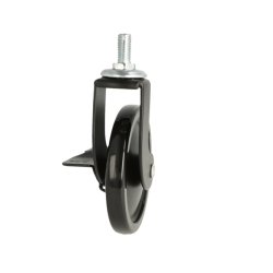 Bakkebord Hjul "Tacitus" 73,5mm - Sort - med Bremse