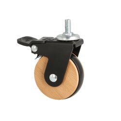 Mbelhjul "Hadrian" 62mm - Sort/Bg - med Bremse