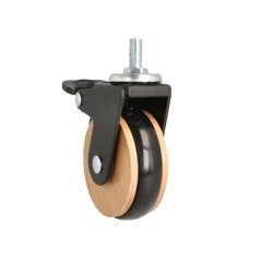 Mbelhjul "Hadrian" 62mm - Sort/Bg - med Bremse