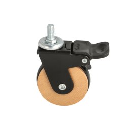 Mbelhjul "Hadrian" 62mm - Sort/Bg - med Bremse