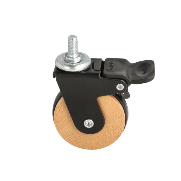 Mbelhjul "Hadrian" 62mm - Sort/Bg - med Bremse