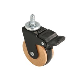 Mbelhjul "Hadrian" 62mm - Sort/Bg - med Bremse