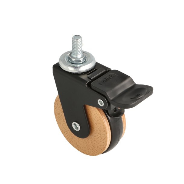 Mbelhjul "Hadrian" 62mm - Sort/Bg - med Bremse