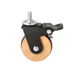 Mbelhjul "Hadrian" 62mm - Sort/Bg - med Bremse