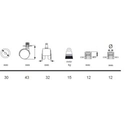 Bakkebord Hjul "Otho" 30mm - Sort