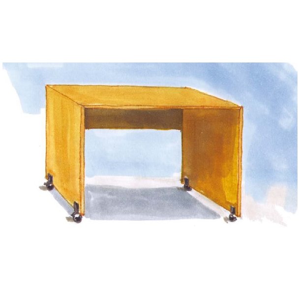 Mbelhjul "Galba" 40mm Sort - med U-Beslag