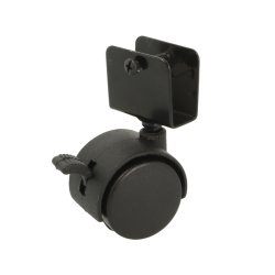 Mbelhjul "Galba" 40mm Sort - med U-Beslag