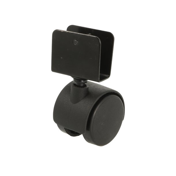 Mbelhjul "Galba" 40mm Sort - med U-Beslag