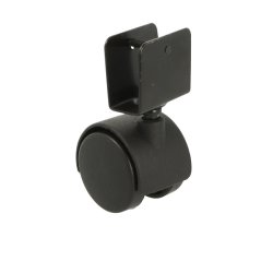 Mbelhjul "Galba" 40mm Sort - med U-Beslag