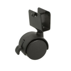 Mbelhjul "Galba" 40mm Sort - med U-Beslag