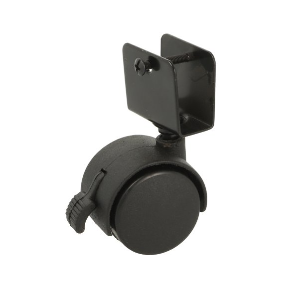 Mbelhjul "Galba" 40mm Sort - med U-Beslag