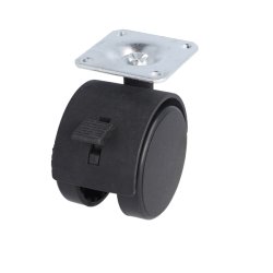 Mbelhjul "Galba" 50mm Sort  - med Bremse