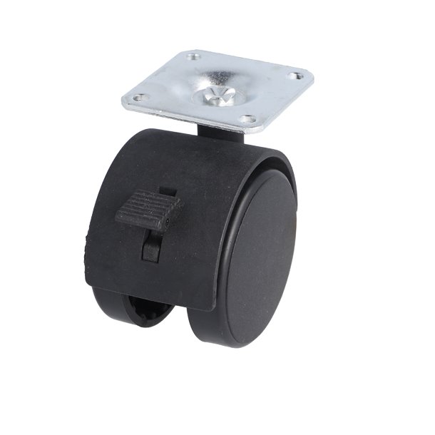 Mbelhjul "Galba" 50mm Sort  - med Bremse