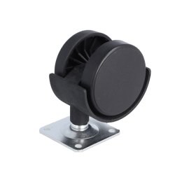 Mbelhjul "Galba" 50mm Sort  - med Bremse