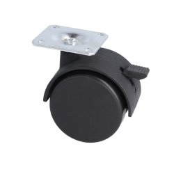 Mbelhjul "Galba" 50mm Sort  - med Bremse