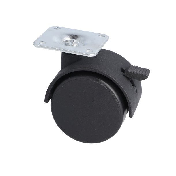 Mbelhjul "Galba" 50mm Sort  - med Bremse