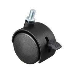 Mbelhjul "Galba" 50mm - M10x15mm - Sort - med Bremse