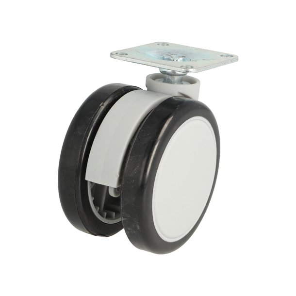 Mbelhjul "Bari" 65mm med Sort Gummibane