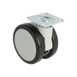 Mbelhjul "Bari" 65mm med Sort Gummibane