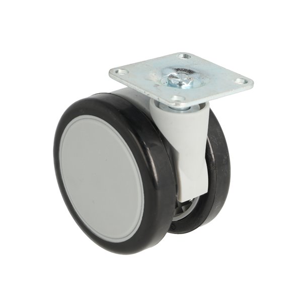 Mbelhjul "Bari" 65mm med Sort Gummibane