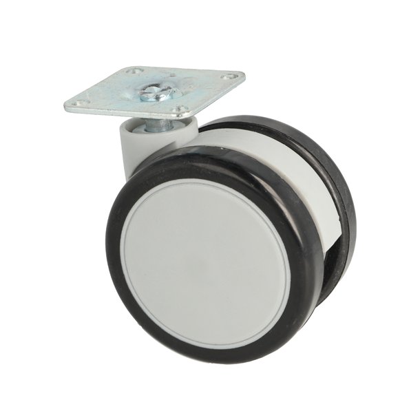 Mbelhjul "Bari" 65mm med Sort Gummibane