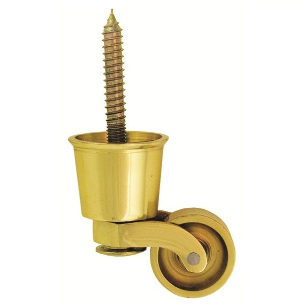 Bakkebord Hjul "Thyra" �32x69mm - Massiv Messing