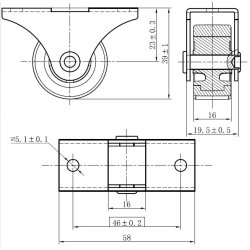 Pufhjul "Nerva" 32 - 20x58mm Beslag