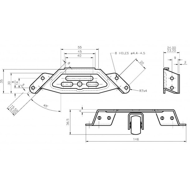 Pufhjul "Darcus" 28 - 146x37mm Hjrnebeslag