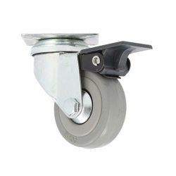 Inventarhjul "Brutus" 50mm - 50x50mm Plade - med Bremse