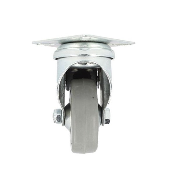 Inventarhjul "Brutus" 50mm - 50x50mm Plade - med Bremse