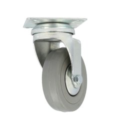 Inventarhjul "Brutus" 75mm - 65x65mm Plade