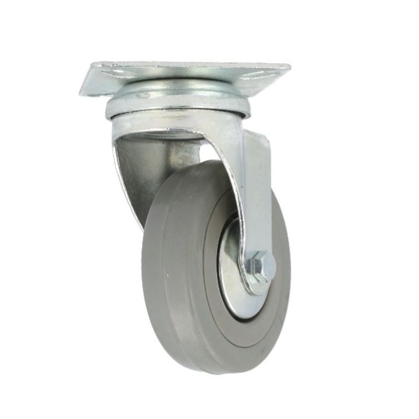 Inventarhjul "Brutus" 75mm - 65x65mm Plade