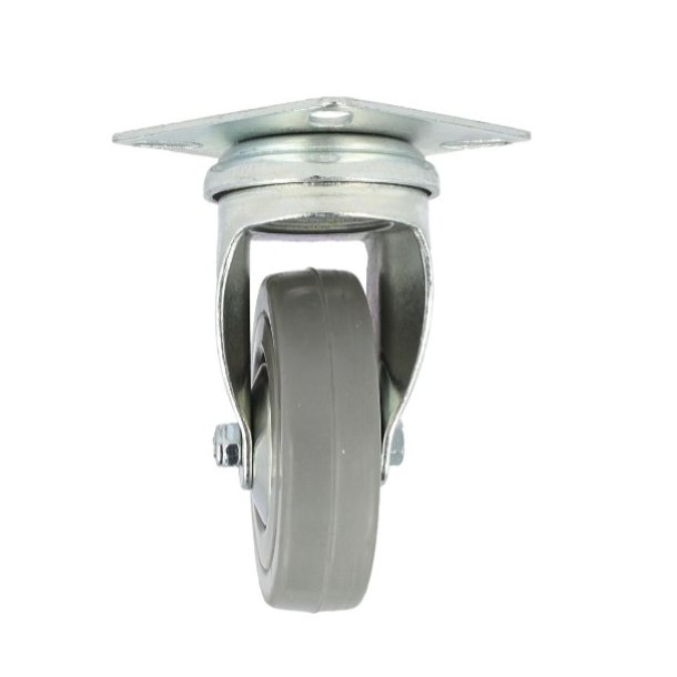 Inventarhjul "Brutus" 75mm - 65x65mm Plade