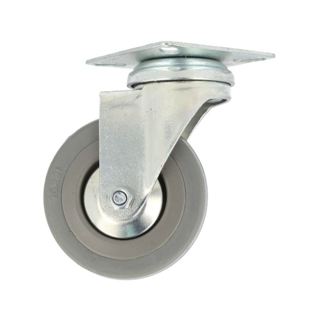 Inventarhjul "Brutus" 75mm - 65x65mm Plade