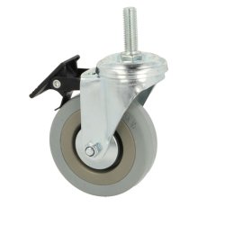 Inventarhjul "Brutus" 75mm - M10x30mm - med Bremse