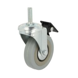 Inventarhjul "Brutus" 75mm - M10x30mm - med Bremse