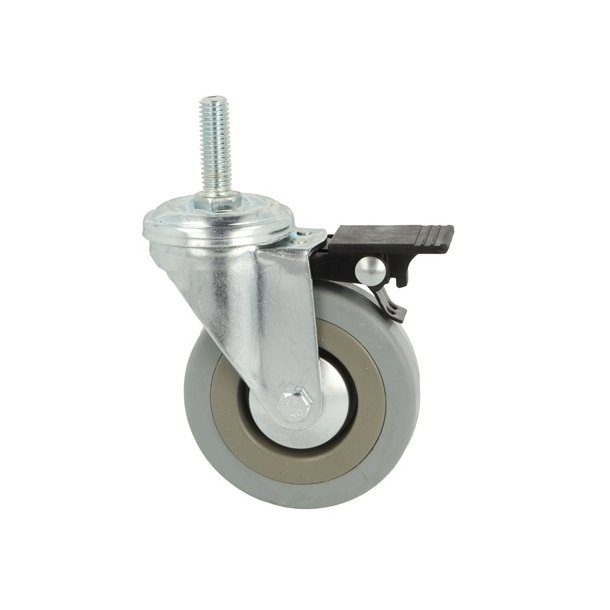 Inventarhjul "Brutus" 75mm - M8x30mm - med Bremse