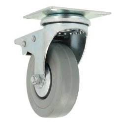 Inventarhjul "Brutus" 75mm - 65x65mm Plade - Fuld Bremse