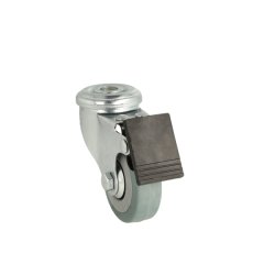 Inventarhjul "Brutus" 50mm - 10,5mm Hul - med Bremse