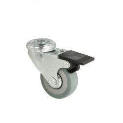 Inventarhjul "Brutus" 50mm - 10,5mm Hul - med Bremse