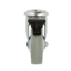 Inventarhjul "Brutus" 75mm - 10,5mm Hul - med Bremse