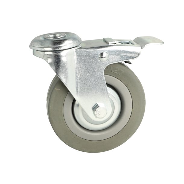 Inventarhjul "Brutus" 100mm - 12,5mm Hul - Fuld Bremse