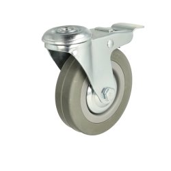 Inventarhjul "Brutus" 100mm - 12,5mm Hul - Fuld Bremse