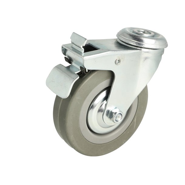 Inventarhjul "Brutus" 100mm - 12,5mm Hul - Fuld Bremse