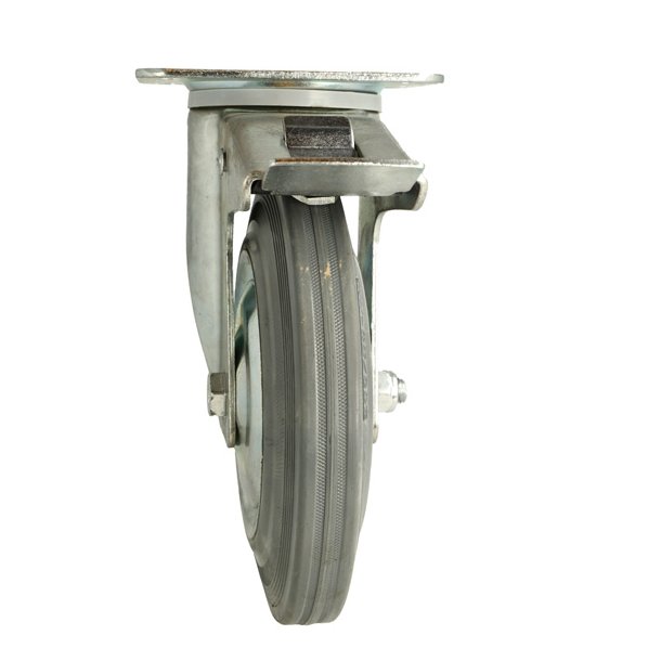 Inventarhjul "Brutus" �200mm - 110x135mm Plade - Fuld Bremse