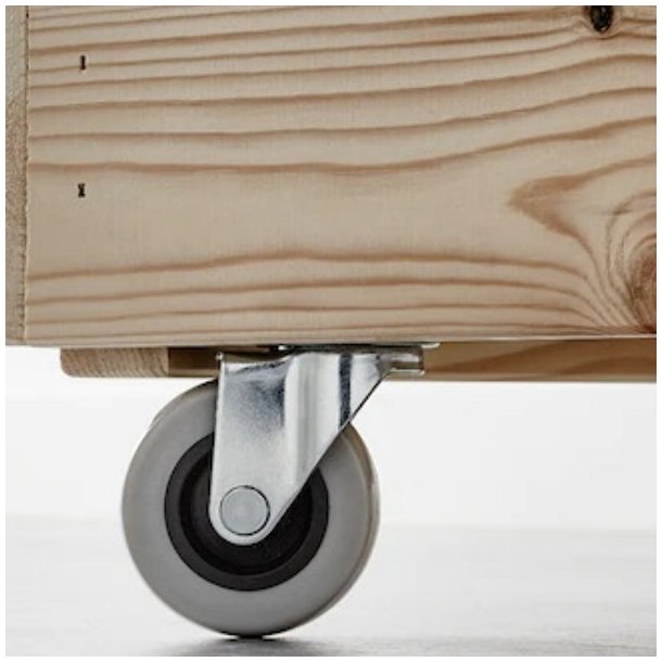 Inventarhjul "C�sar" �50mm - 42x42mm Plade