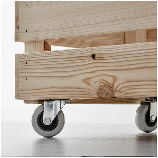 Inventarhjul "Csar" 50mm - 42x42mm Plade - med Bremse