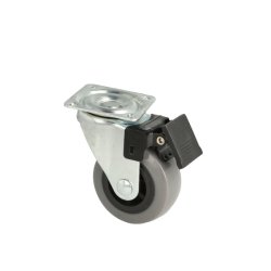 Inventarhjul "Csar" 50mm - 42x42mm Plade - med Bremse