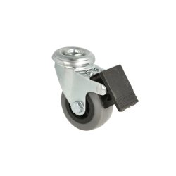 Inventarhjul "Csar" 50mm - 10,5mm Hul - med Bremse